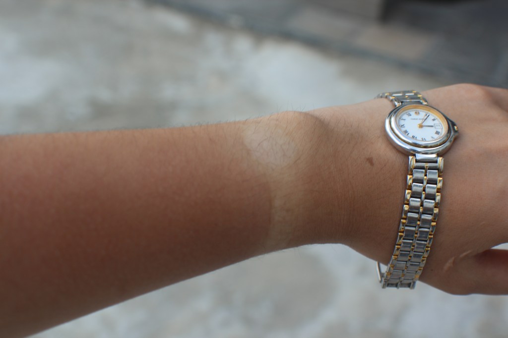 After only three hours under the sun...